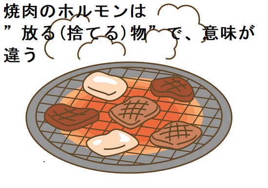 焼肉のホルモンは意味が違う 焼肉のホルモンは意味が違う