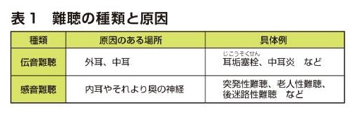難聴の種類 難聴の種類