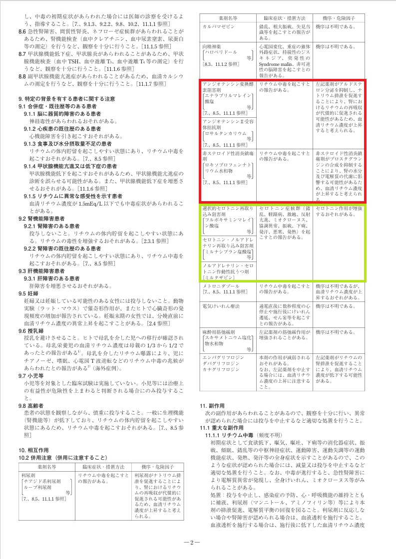 リーマス(炭酸リチウム)添付文書2 リーマス(炭酸リチウム)添付文書2